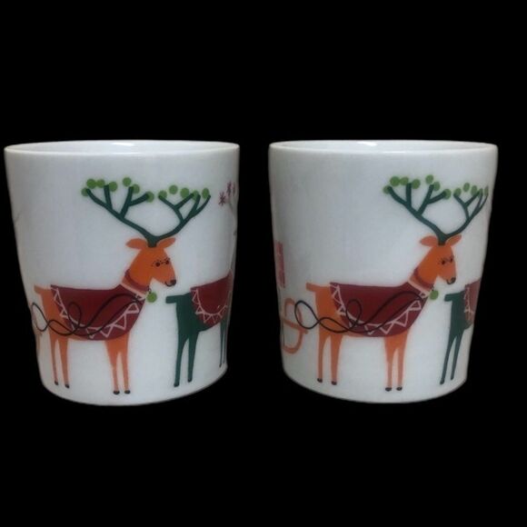 EUC Crate & Barrel 2014 Jen Bowers Christmas mugs - Picture 4 of 10
